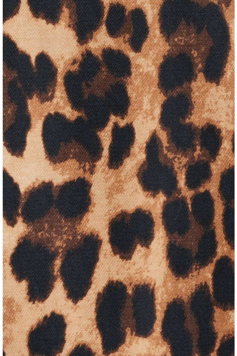 Leopard Print Water Repellent Rain Jacket, Alternate, color, LEOPARD