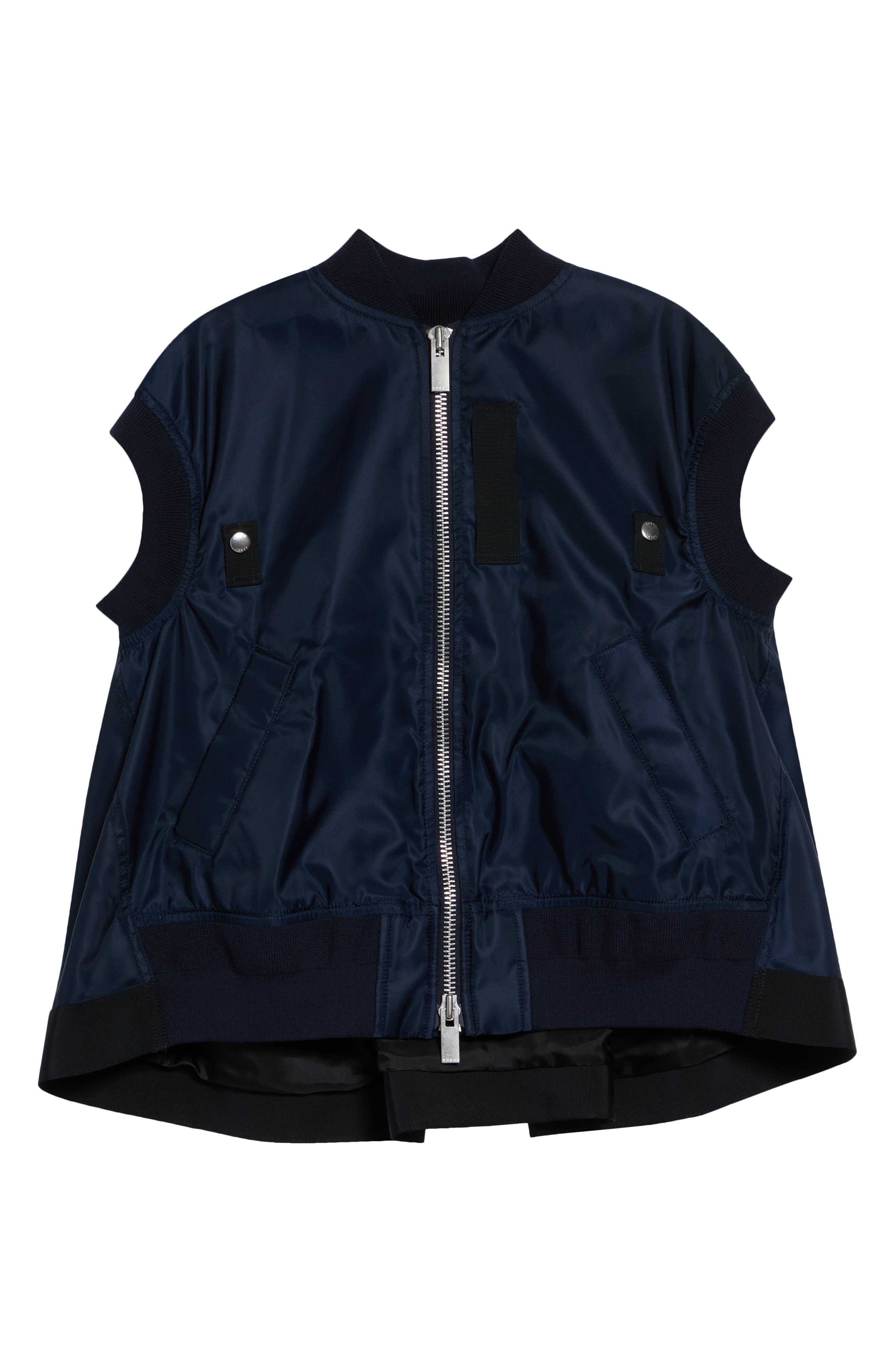 Sacai Nylon Twill Bomber Vest (Women) | Nordstrom