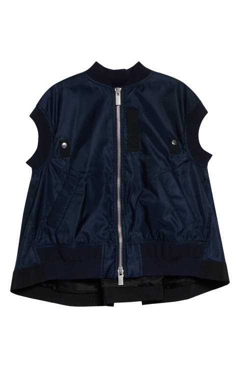 Nylon Twill Bomber Vest