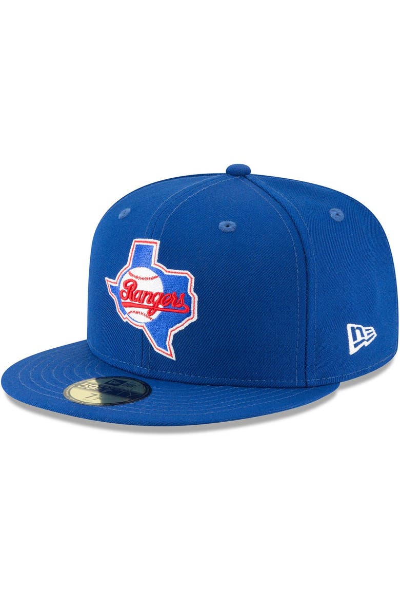 Men's New Era Blue Texas Rangers Cooperstown Collection Wool 59FIFTY Fitted Hat, Main, color, Blue