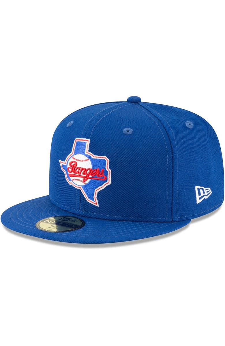 New Era Men's New Era Blue Texas Rangers Cooperstown Collection Wool 59FIFTY Fitted Hat, Main, color, Blue