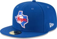 New Era Men's New Era Blue Texas Rangers Cooperstown Collection Wool 59FIFTY Fitted Hat