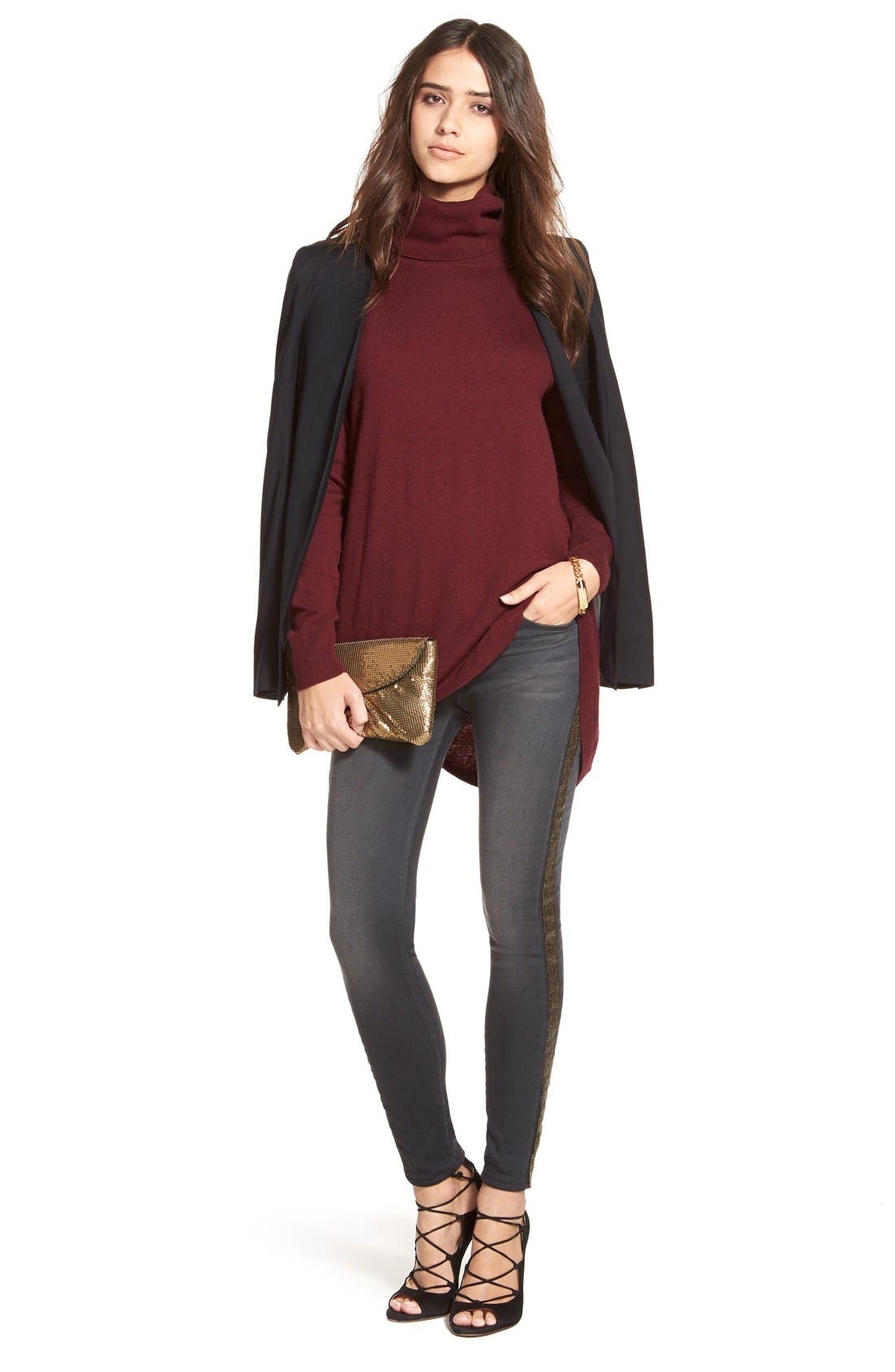 Vince Camuto 'Sandria' Peep Toe Ghillie Sandal, Alternate, color, 