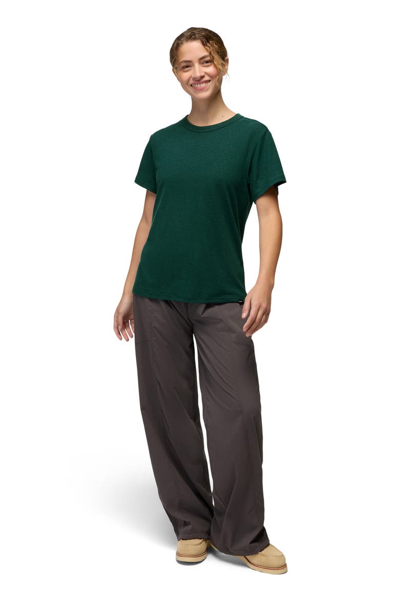 Cozy Up Crewneck T-Shirt, Alternate, color, ROOT GREEN