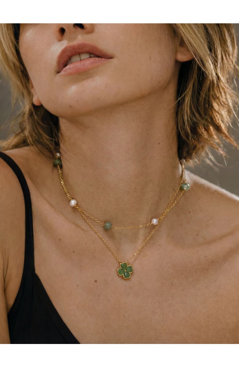 seree Jardin Green Jade Pendant Necklace, Alternate, color, Green