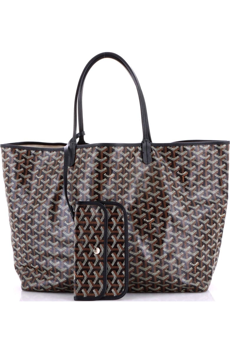 Pre-Owned Goyard Saint Louis Tote Coated Canvas GM, Alternate, color, Black