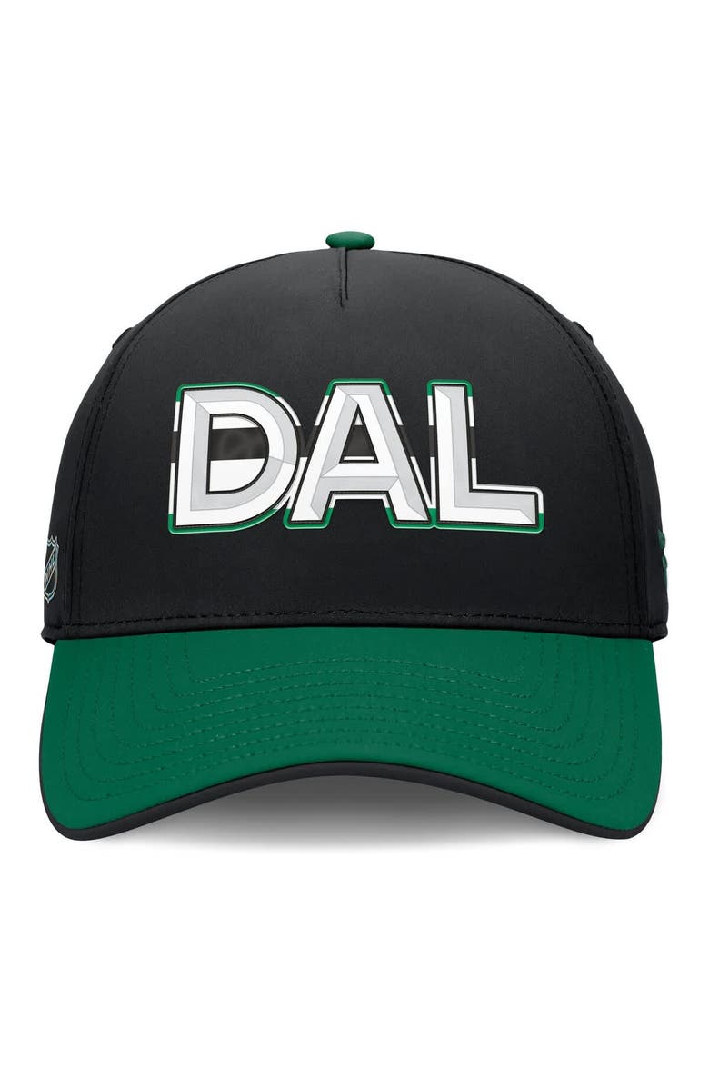FANATICS Men's Fanatics Black/Kelly Green Dallas Stars Authentic Pro Rink Team Code Flex Hat, Alternate, color, Black