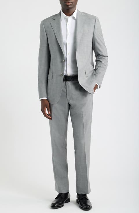 Light Grey Mélange Zegna Wool Suit