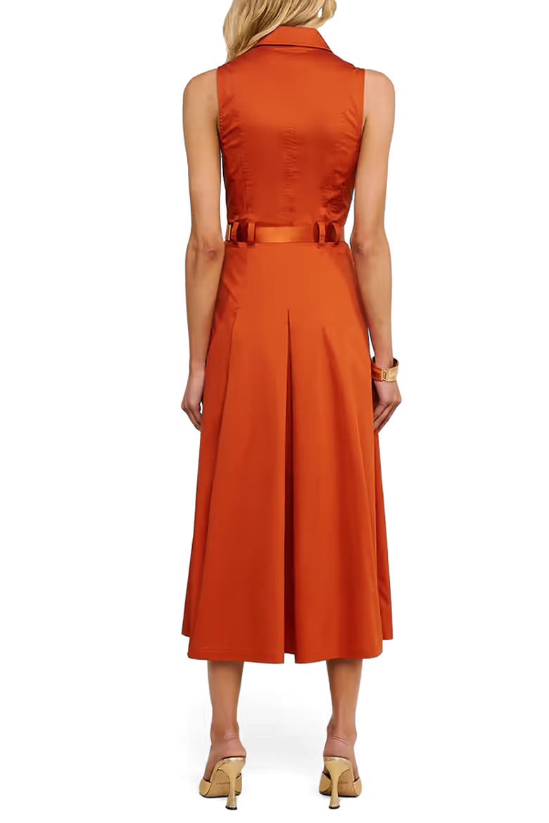 Kolton Sleeveless Zip Front Midi Dress, Alternate, color, SIENNA