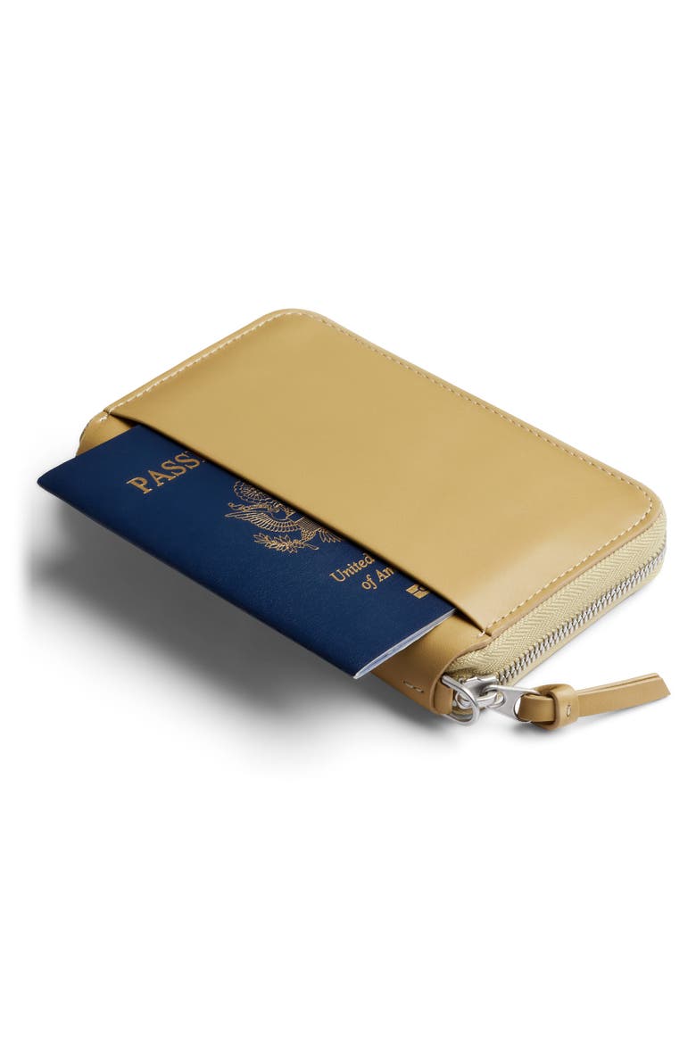 Leather RFID Folio Wallet, Alternate, color, MUSTARD