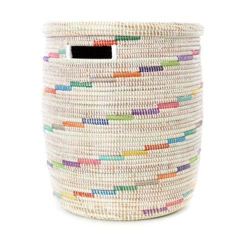 Vanilla Sugar Swirl Flat Lid Storage Basket