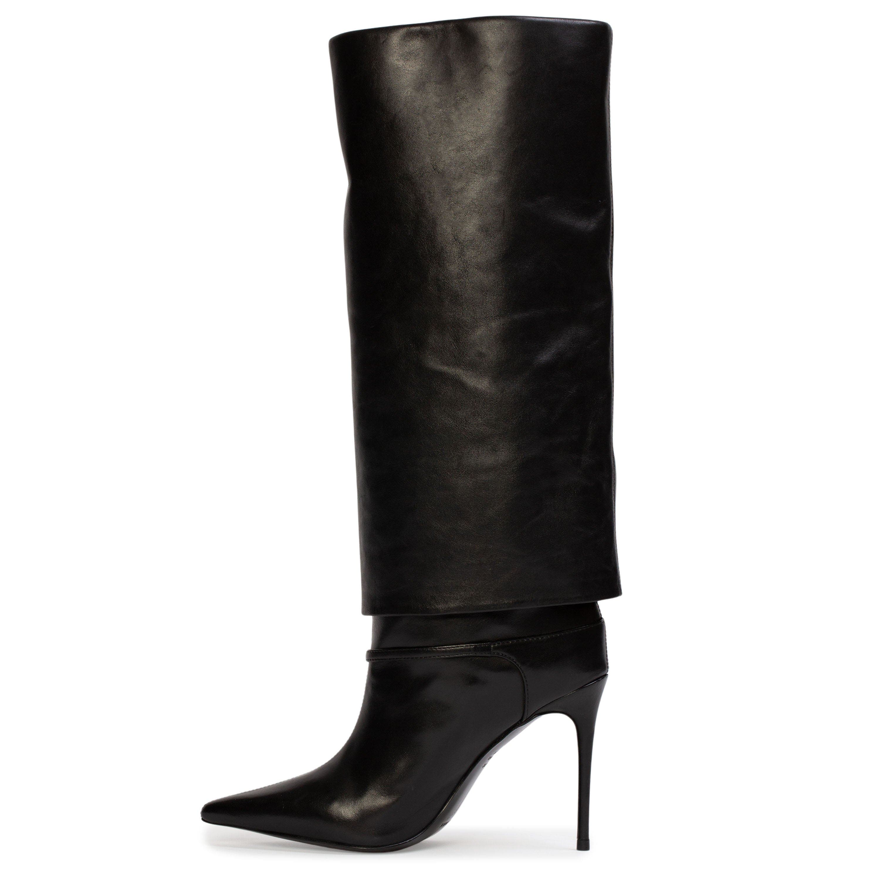 BLACK SUEDE STUDIO Simone 100 Leather Boot, Alternate, color, Black Leather