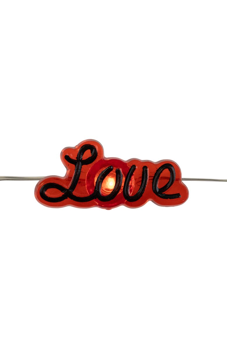 Northlight 20-Count Red Valentine's Day Love and Heart LED Fairy Lights, 6.25ft, Copper Wire, Alternate, color, Red