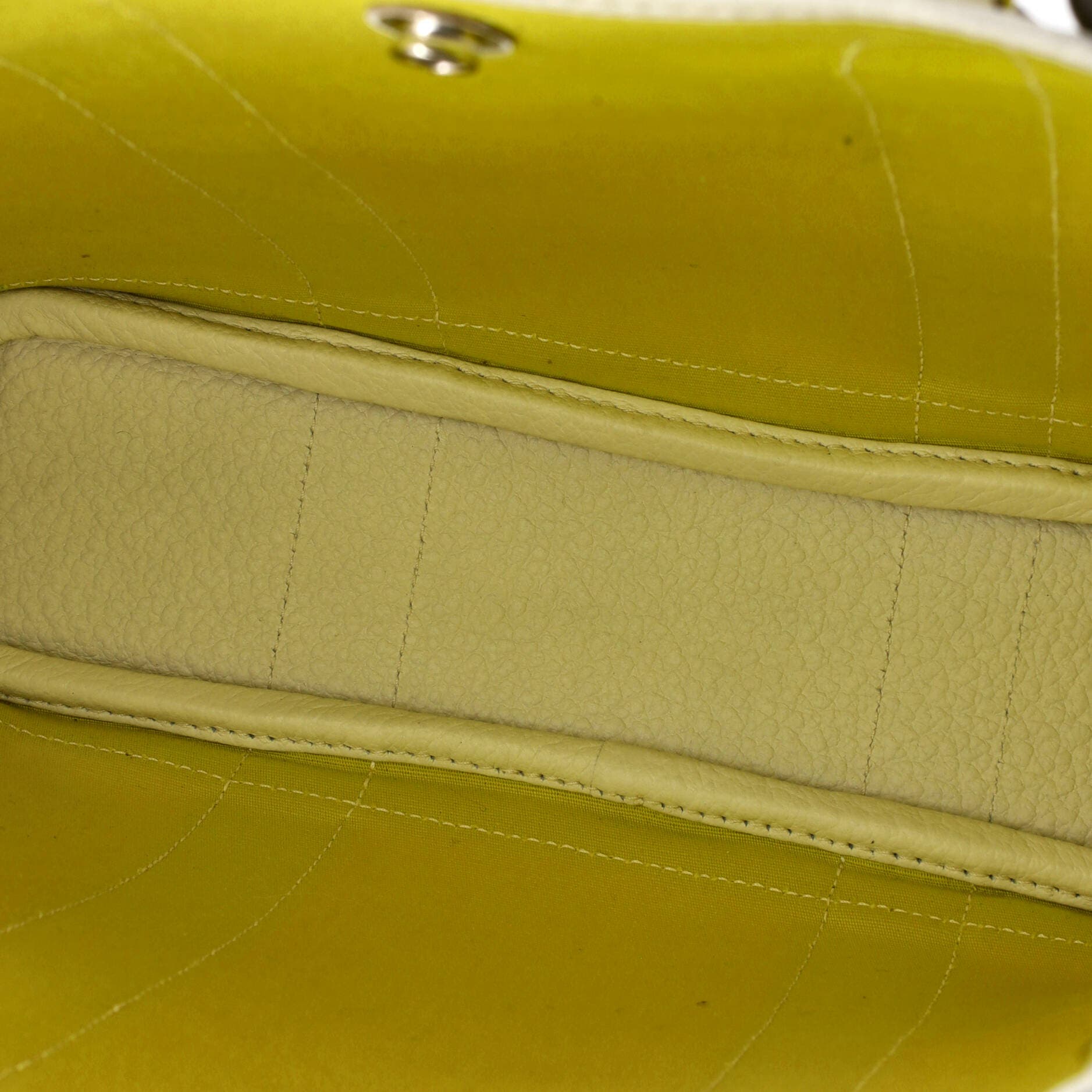 Pre-Owned Hermes Garden File Tote Toile and Leather 28, Alternate, color, Lime