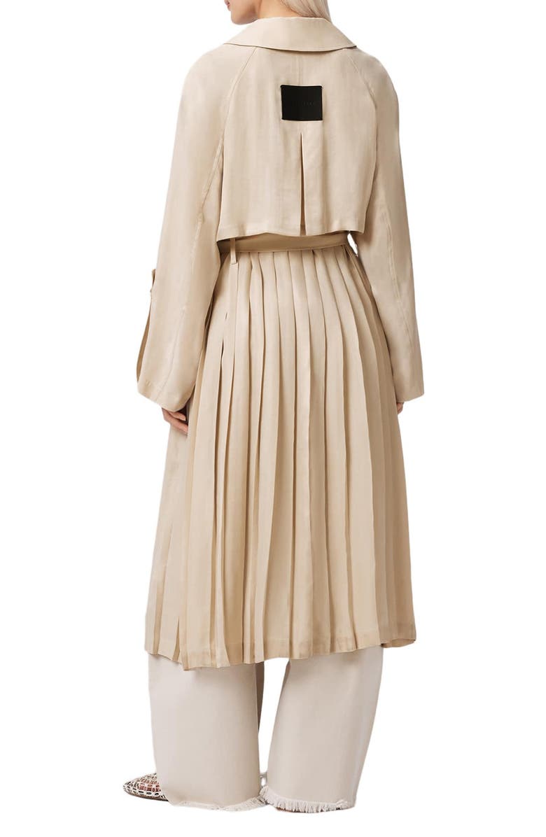 AllSaints Lizie Trench Coat, Alternate, color, Parchment White