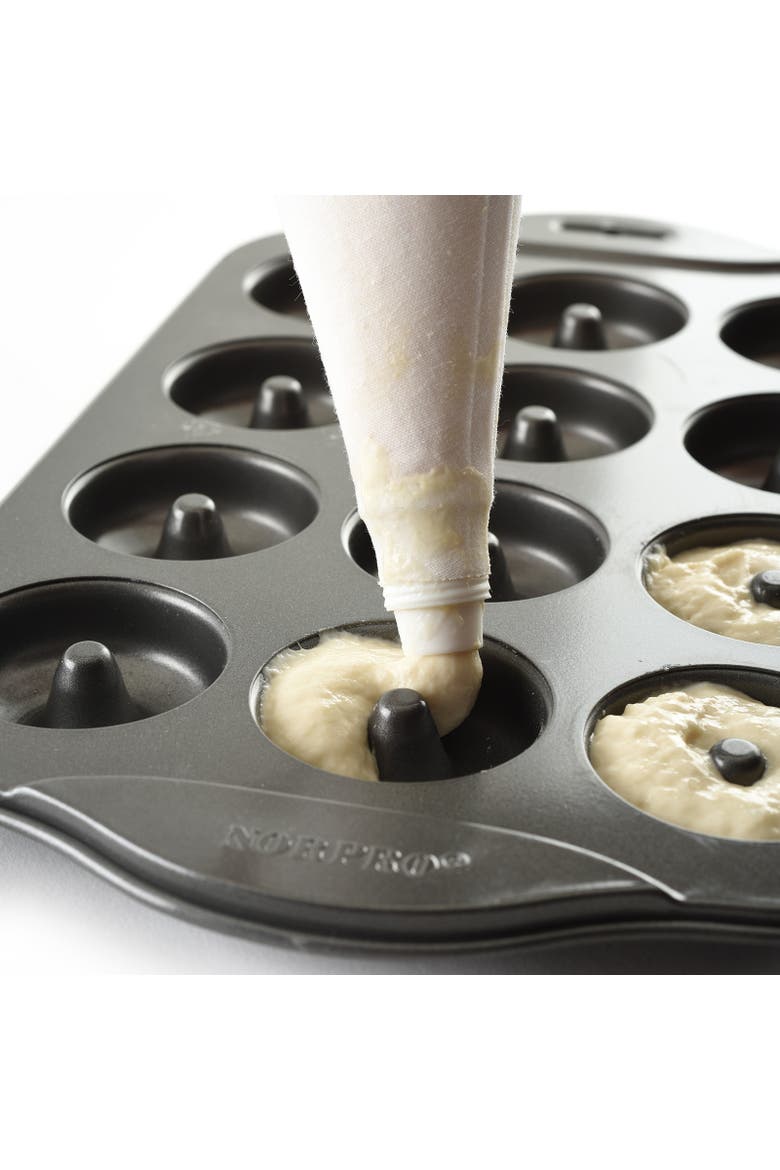 Nonstick 12-Cavity Mini Donut Pan, Alternate, color, Black