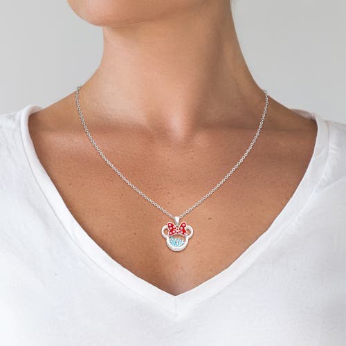 Disney Silver Plated Birthstone Shaker Necklace, 18+2'' In Metallic