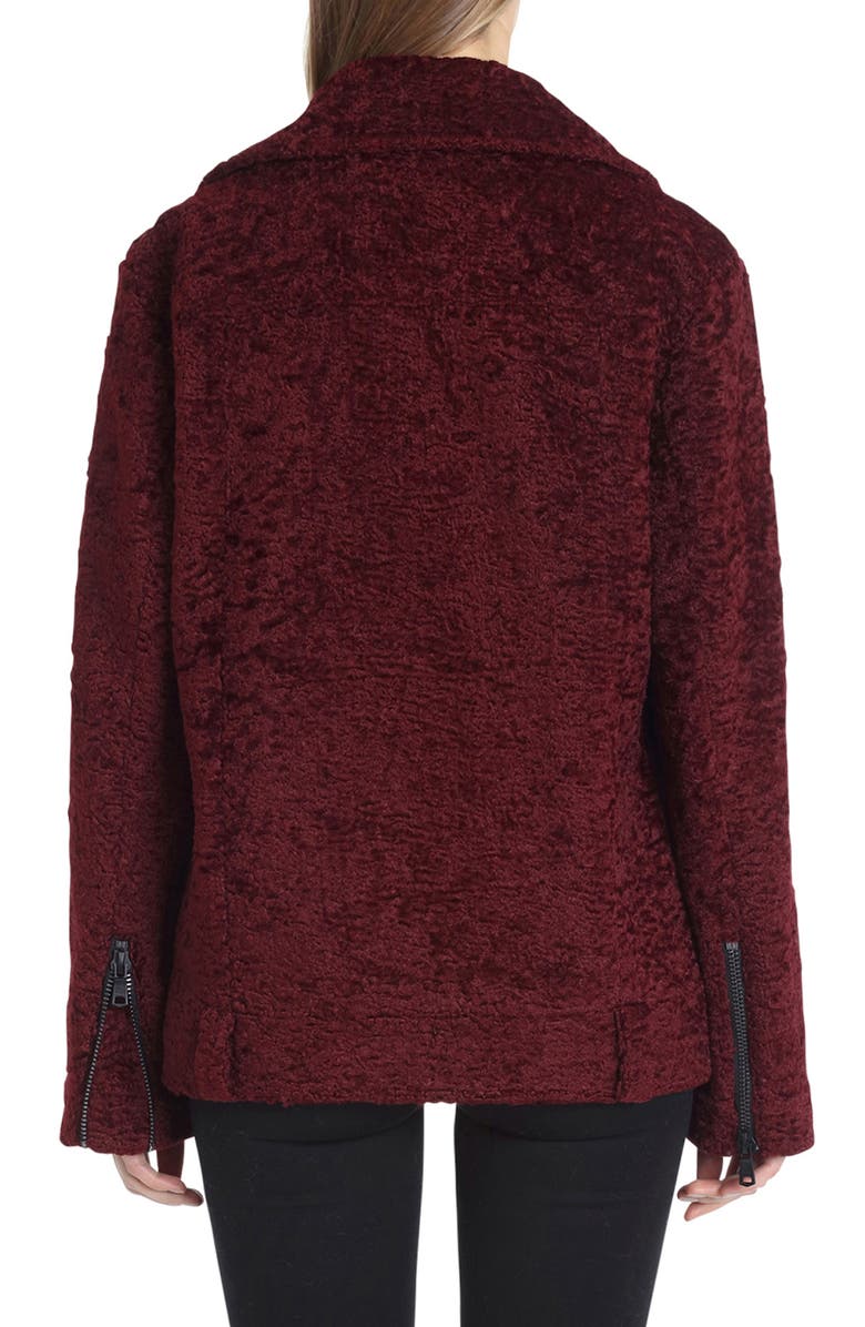 Avec Les Filles Faux Shearling Biker Jacket, Alternate, color,