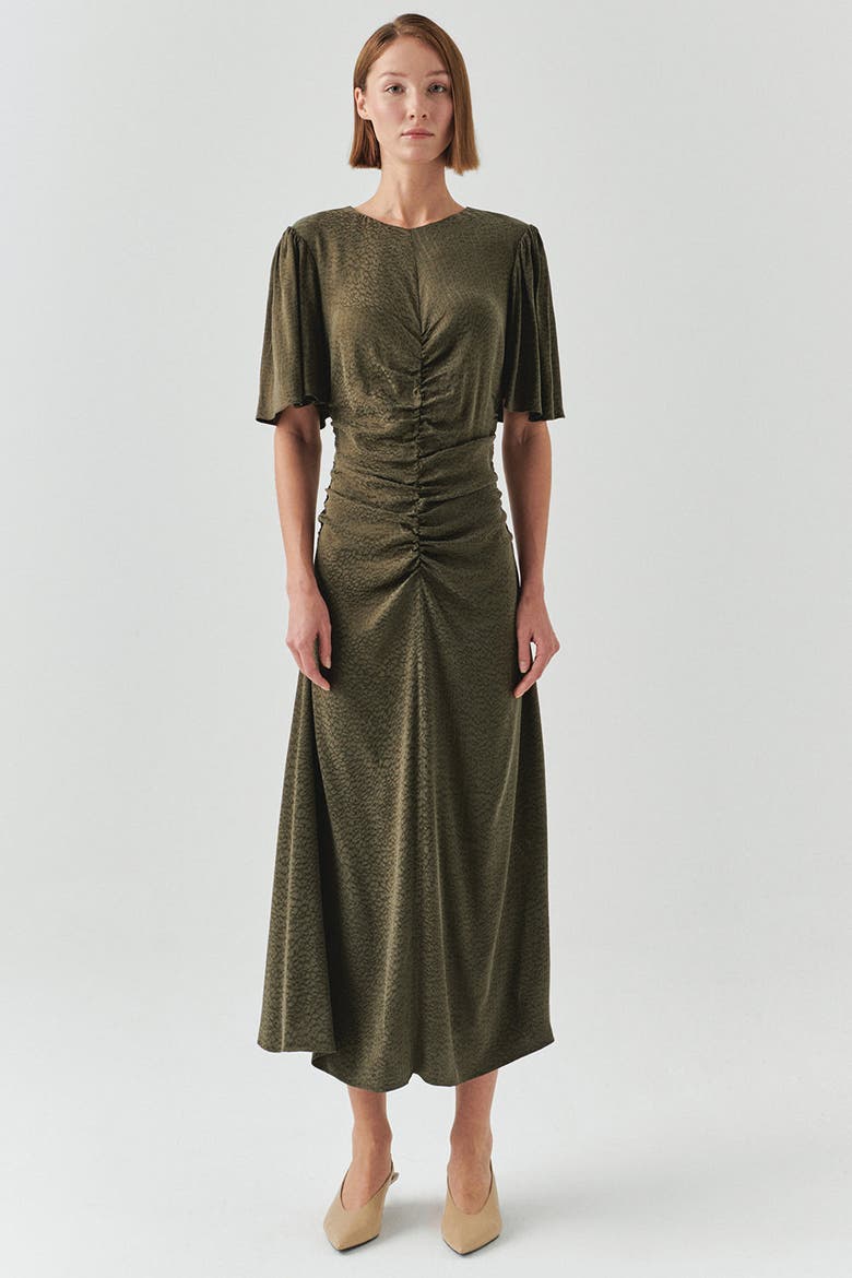 Kylee Midi Dress, Main, color, KHAKI