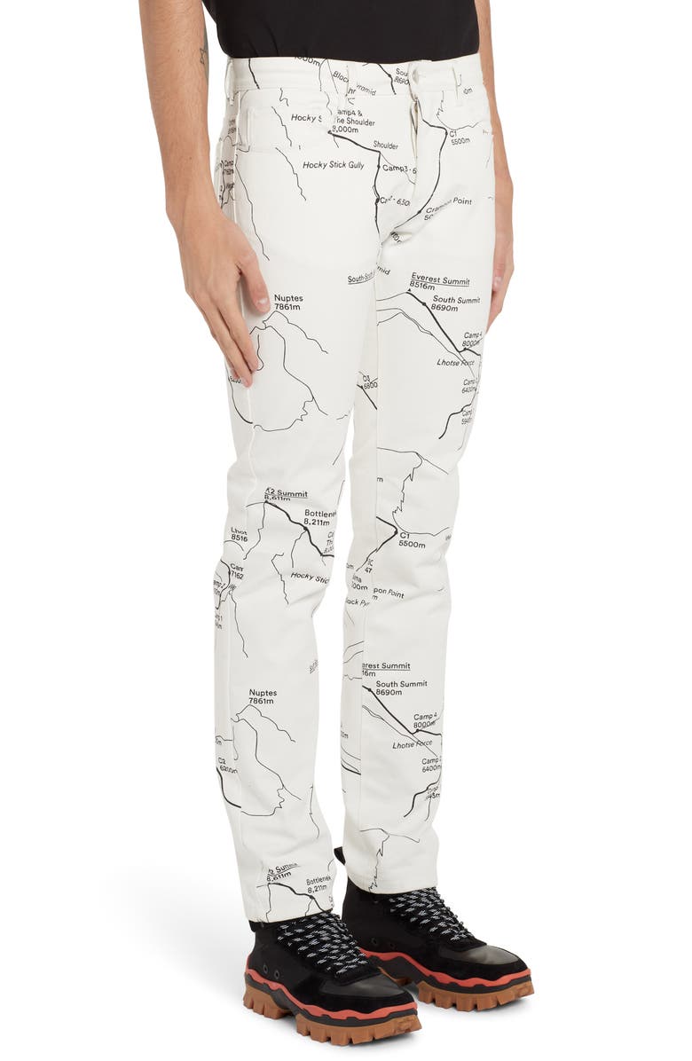 Moncler Genius x 2 1952 Map Print Jeans, Alternate, color,