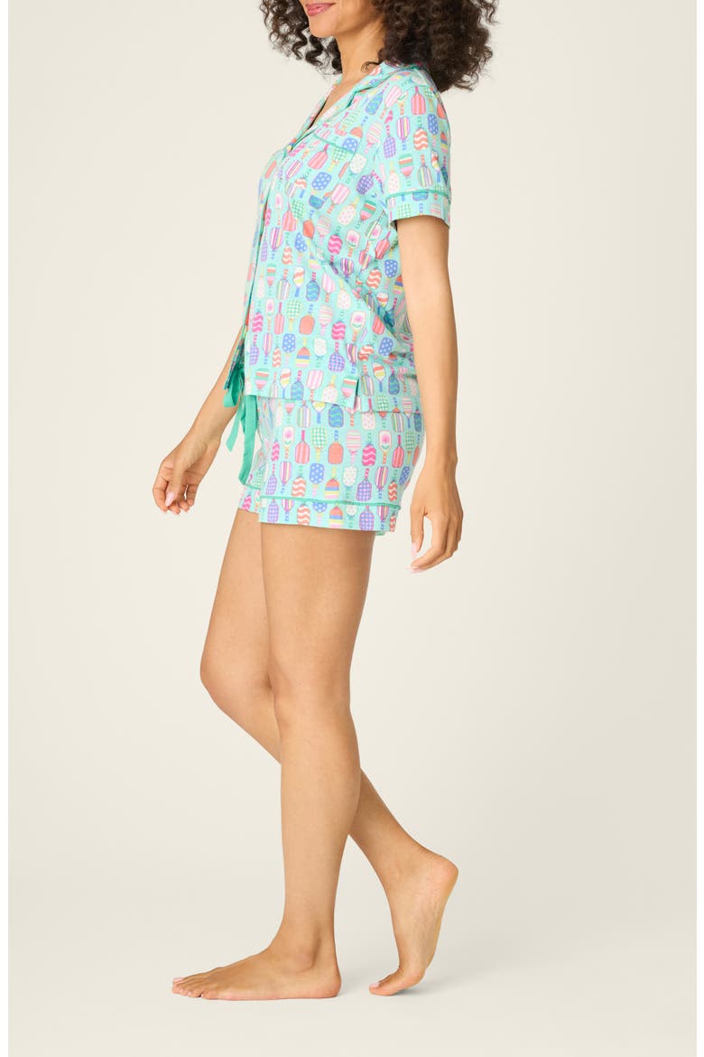 Whimsy Print Short Pajamas, Alternate, color, OASIS BLUE