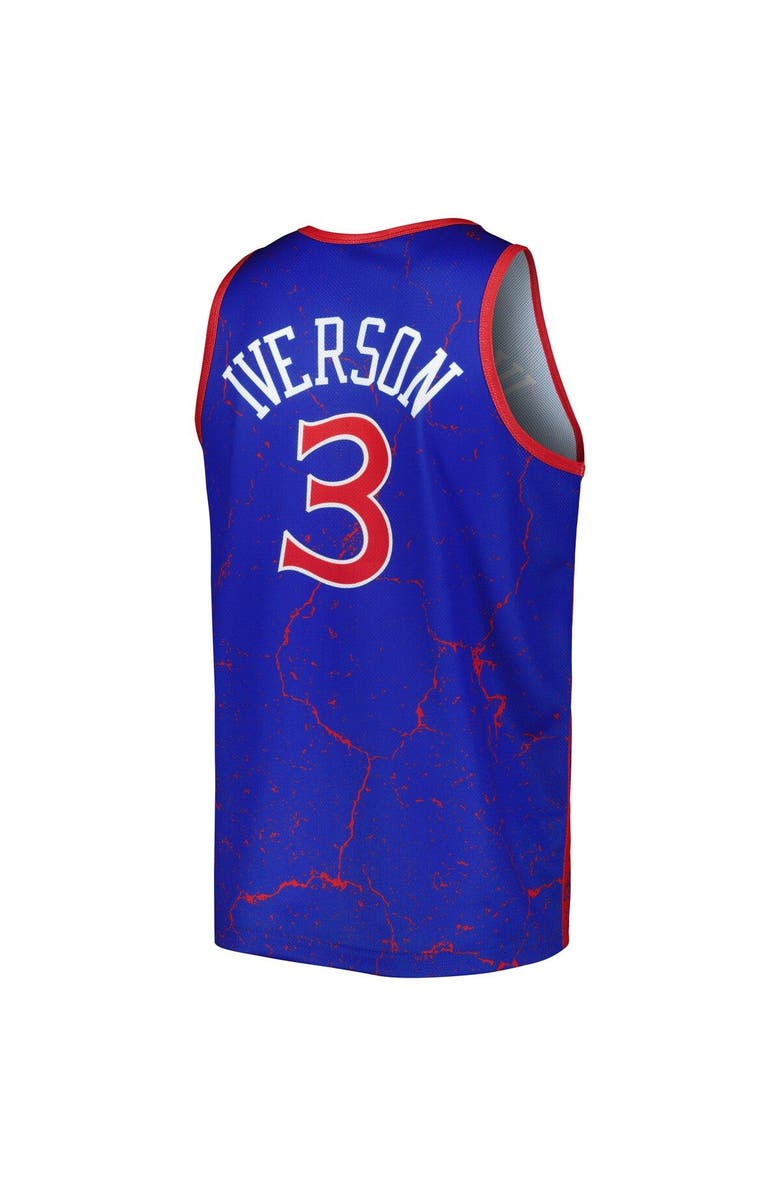 Mitchell & Ness Men's Mitchell & Ness Allen Iverson Royal Philadelphia 76ers 1996-97 Hardwood Classics Player Burst Tank Top, Alternate, color, Royal