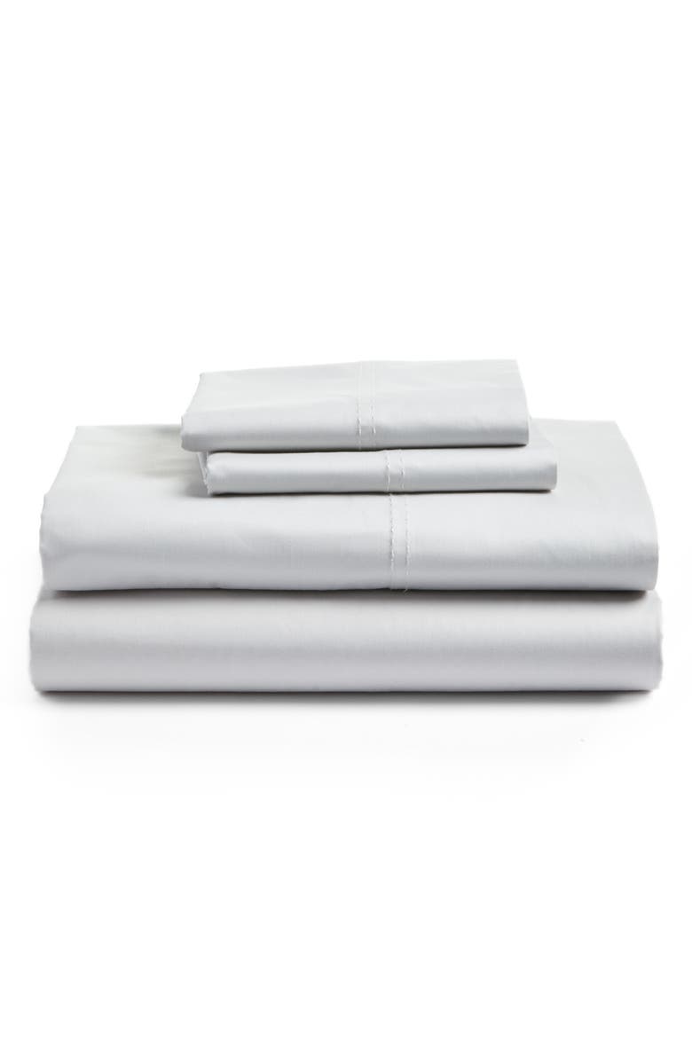 Nordstrom 400 Thread Count Organic Cotton Sateen Sheet Set, Main, color, Grey Vapor
