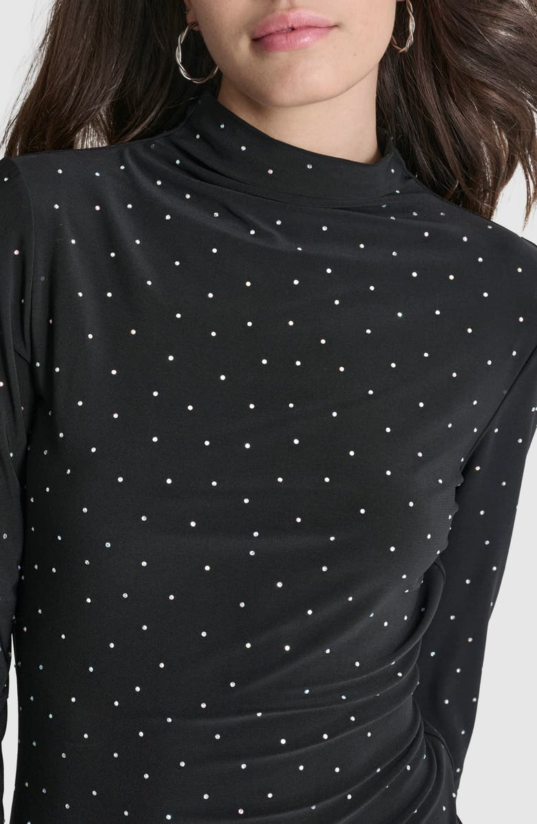 DKNY Crystal Long Sleeve Stretch Dress, Alternate, color, 