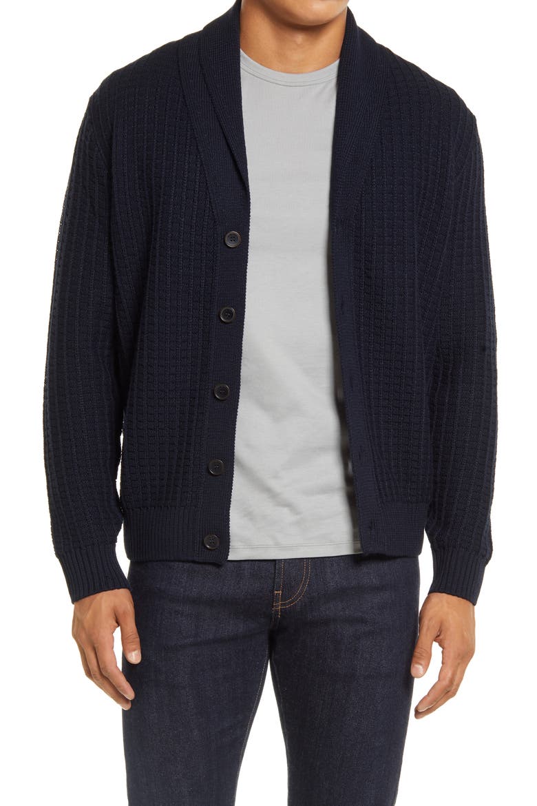 James Shawl Collar Cardigan, Main, color, NAVY