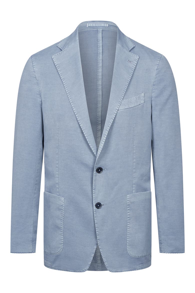 Washed Stretch Cotton & Silk Sport Coat, Main, color, MEDIUM BLUE