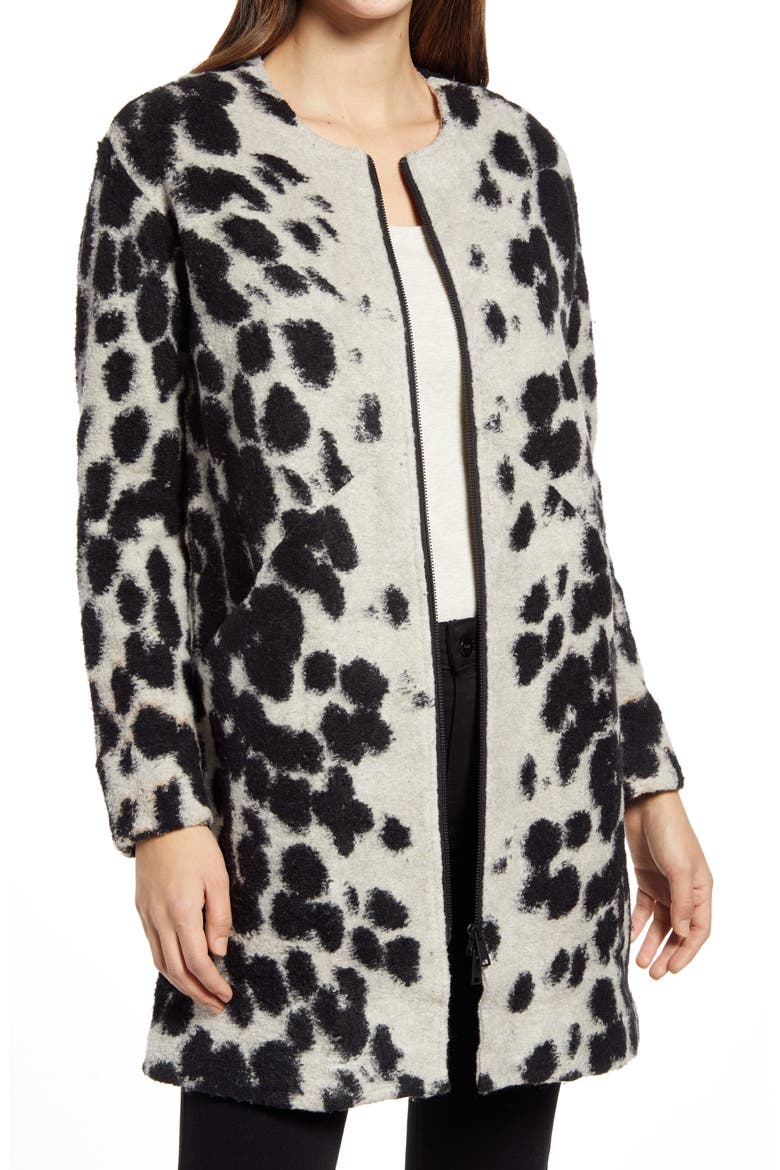 Spotted Leopard Print Jacket, Main, color, NEUTRAL MULTI