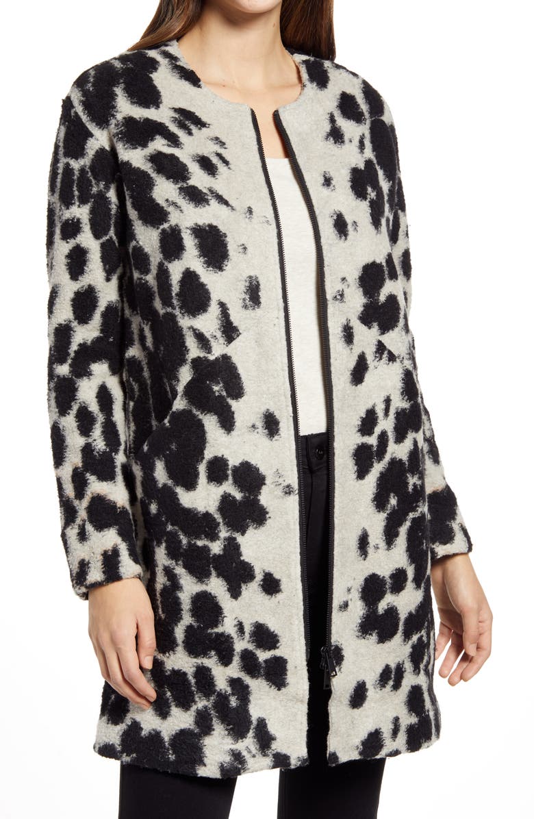 NIC+ZOE Spotted Leopard Print Jacket, Main, color,