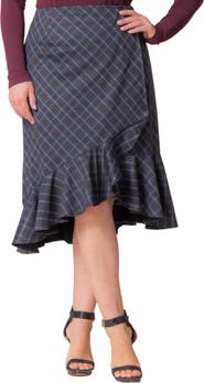 Kiyonna Carina Flounce Faux Wrap Skirt