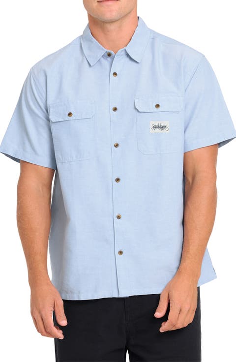 Bad Dog Short Sleeve Button-Up Shirt