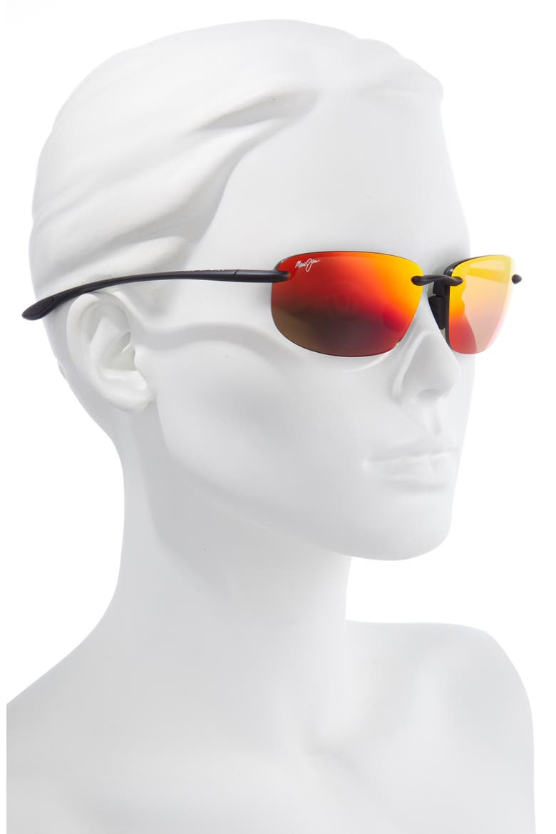 Hookipa 64mm Polarized Rectangle Sunglasses, Alternate, color, BLACK MATTE/ HAWAII LAVA