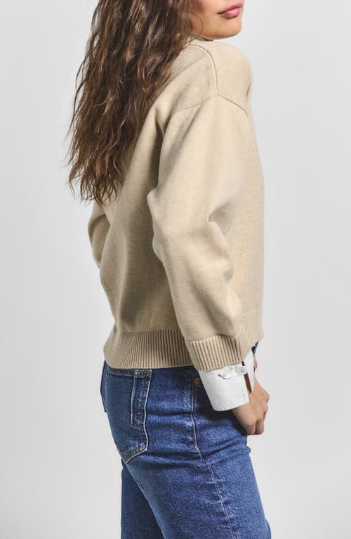 Derek Lam 10 Crosby Rida Long-sleeve Deep-v Mixed-media Sweater