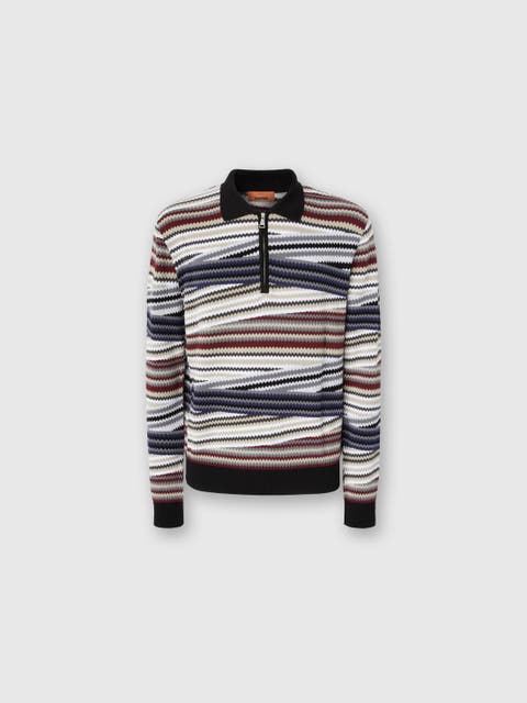Tシャツ・カットソー MISSONI Men Polo Shirts UC22SL03 BJ0007S109Z YELLOW MISSONI Yellow Cotton Patterned T-Shirt for Men