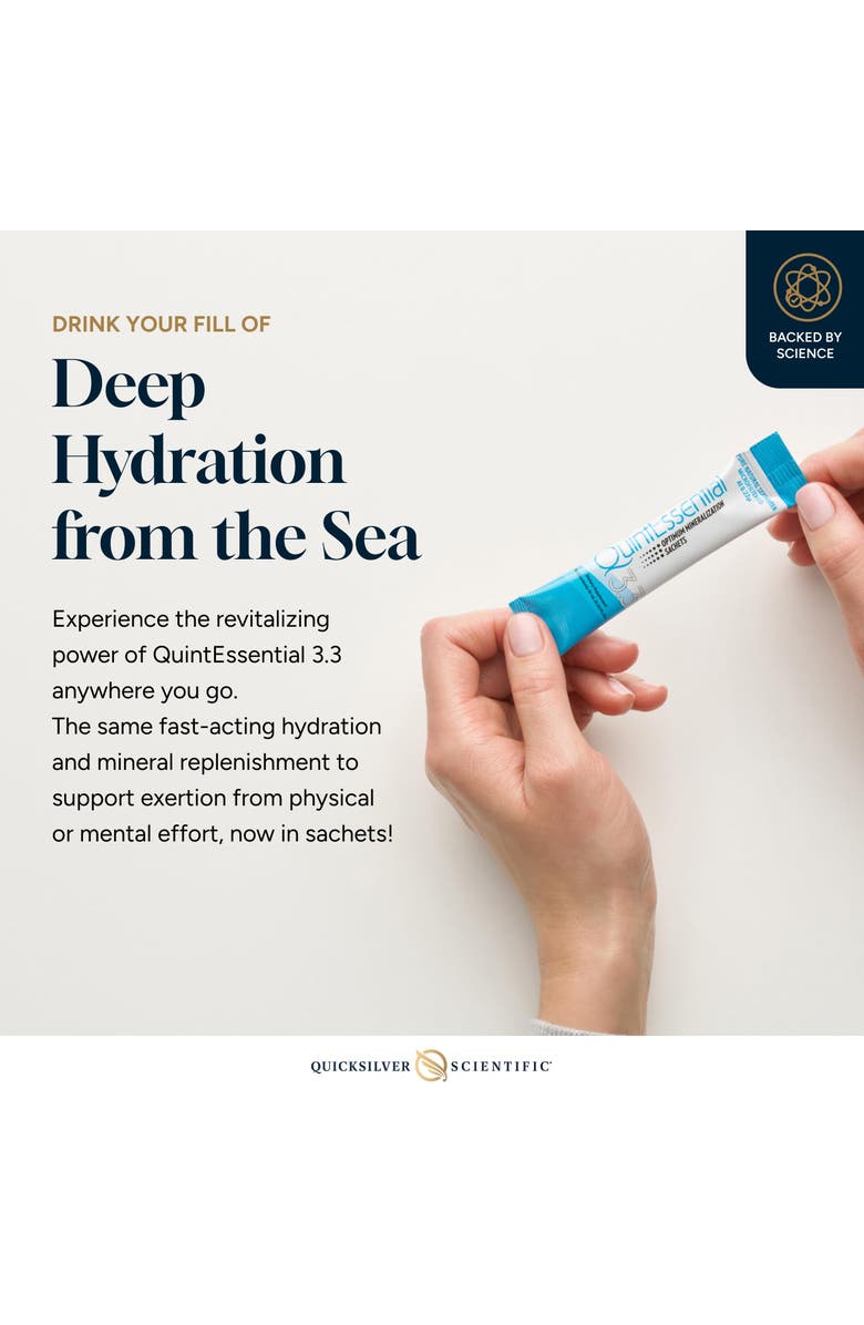 Quicksilver Scientific QuintEssential Hypertonic Filtered Sea Water Hydration Sachets, Alternate, color, NO COLOR