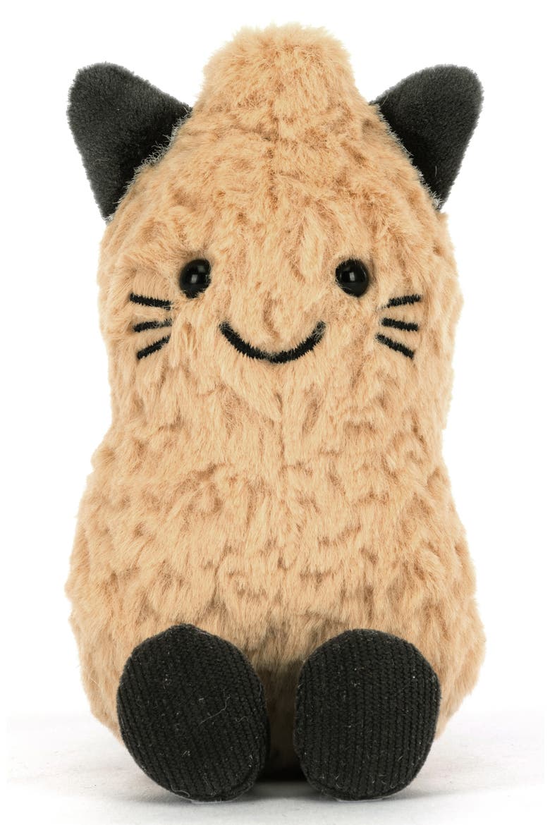Amuseables Peanut Cat Stuffed Animal, Alternate, color, BROWN