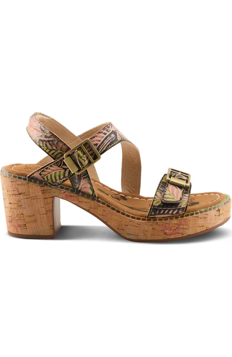 L'Artiste by Spring Step Jess Platform Sandal, Alternate, color, Navy Multi