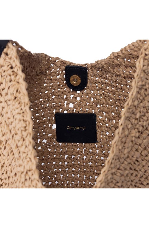 Oryany Raffia Triangle Shoulder Bag In Natural