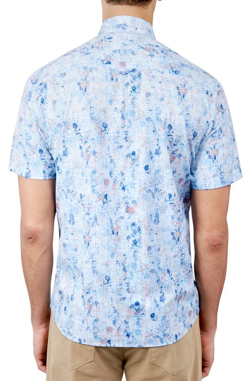 Brooklyn Brigade Barlow Vintage Floral Short Sleeve Shirt In Blue