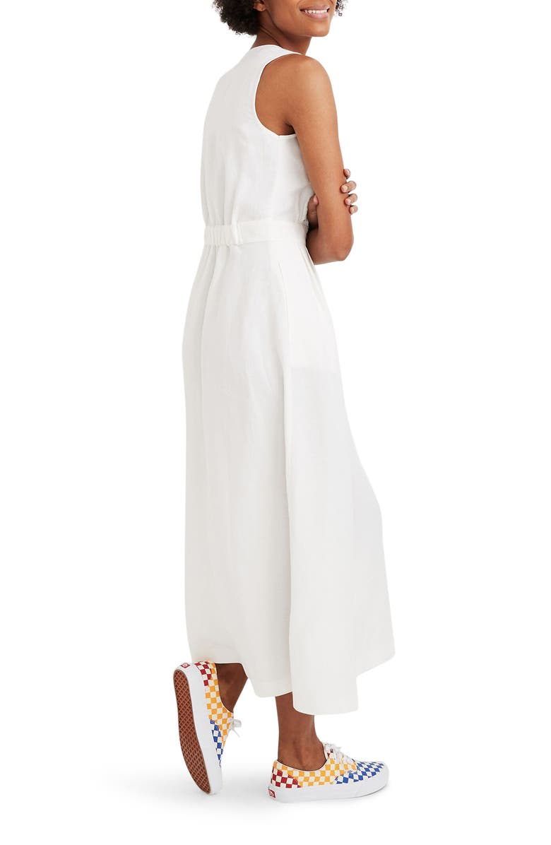 Madewell Button Waist Midi Dress, Alternate, color,