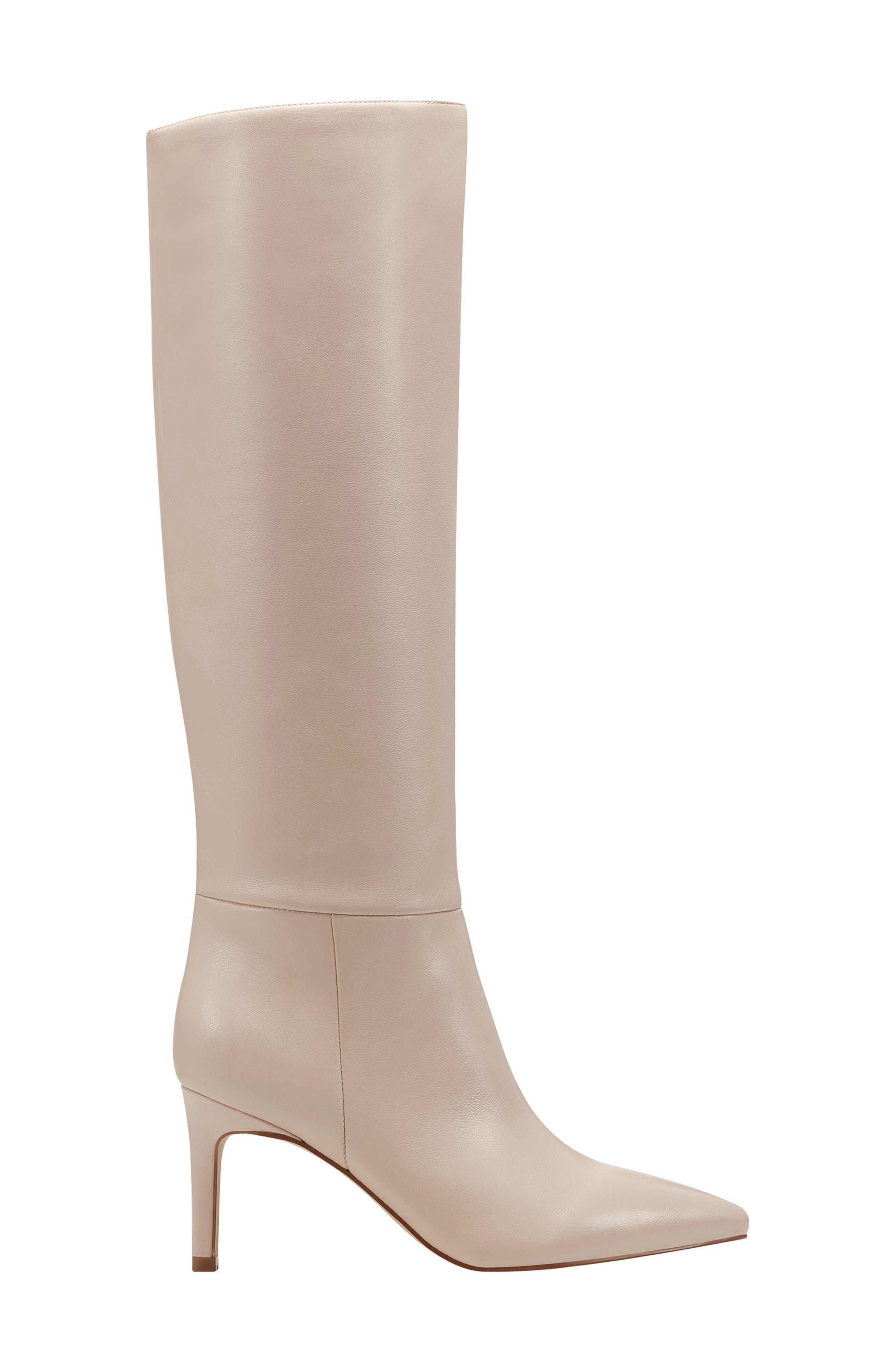 Marc Fisher LTD Georgiey Pointed Toe Knee High Boot, Alternate, color, Light Natural