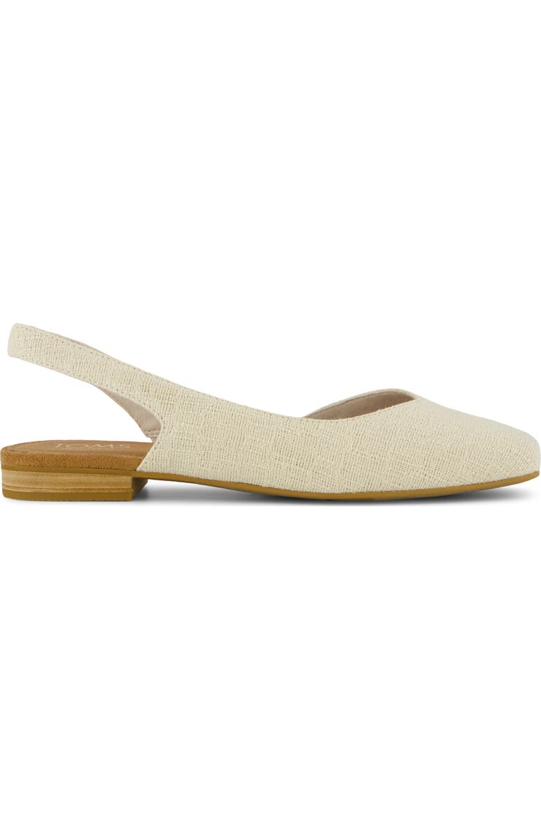 TOMS Alene Slingback Half d'Orsay Flat, Alternate, color, Natural