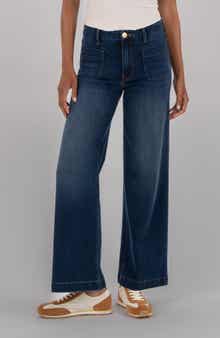 KUT from the Kloth Meg High Rise Patch Pocket Wide Leg Jeans