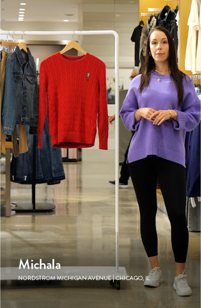 Kids' Cable Knit Cotton Sweater, sales video thumbnail