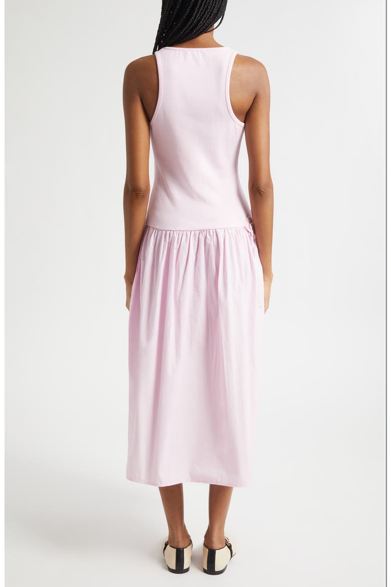 Mixed Media Tank Midi Dress, Alternate, color, CHERRY BLOSSOM
