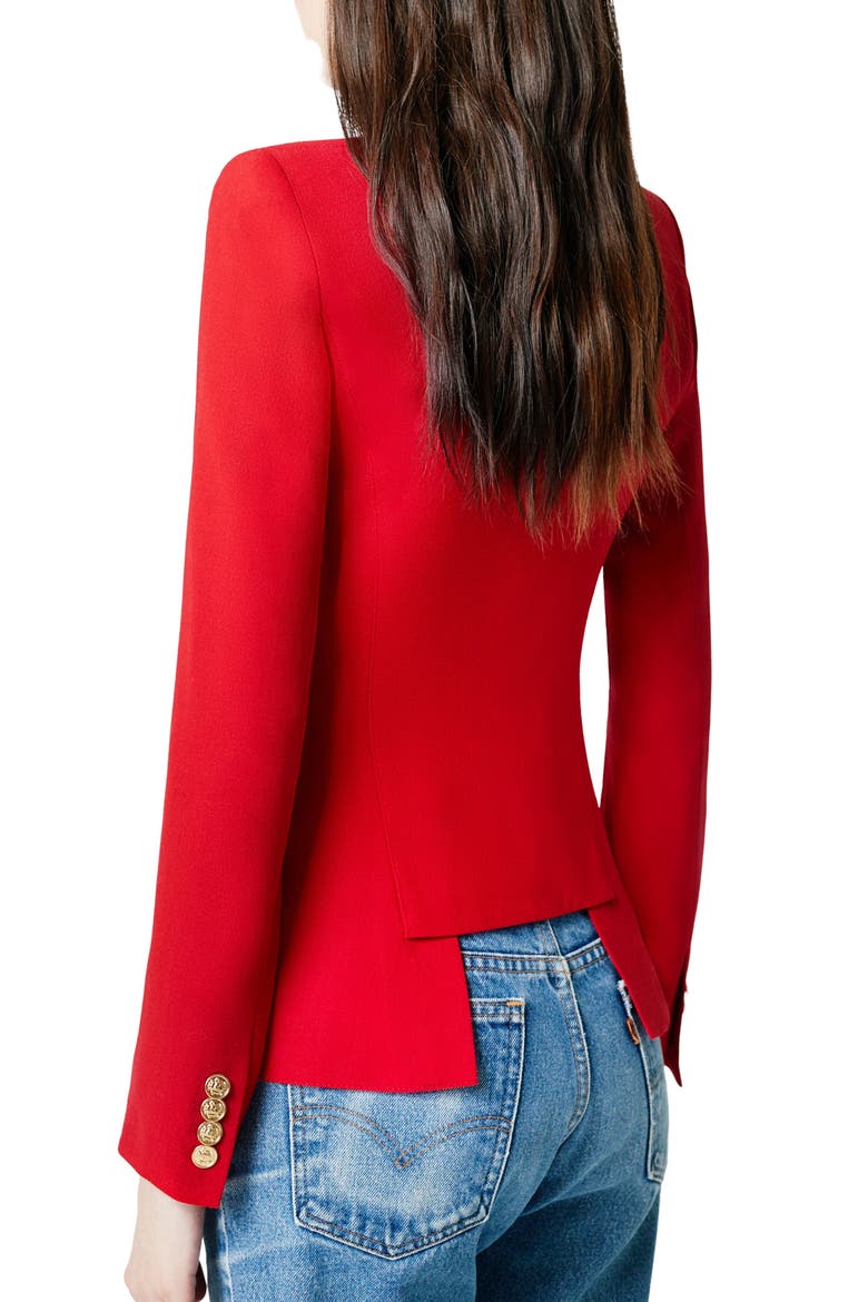 Classic Duchess Wool Blazer, Alternate, color, RED
