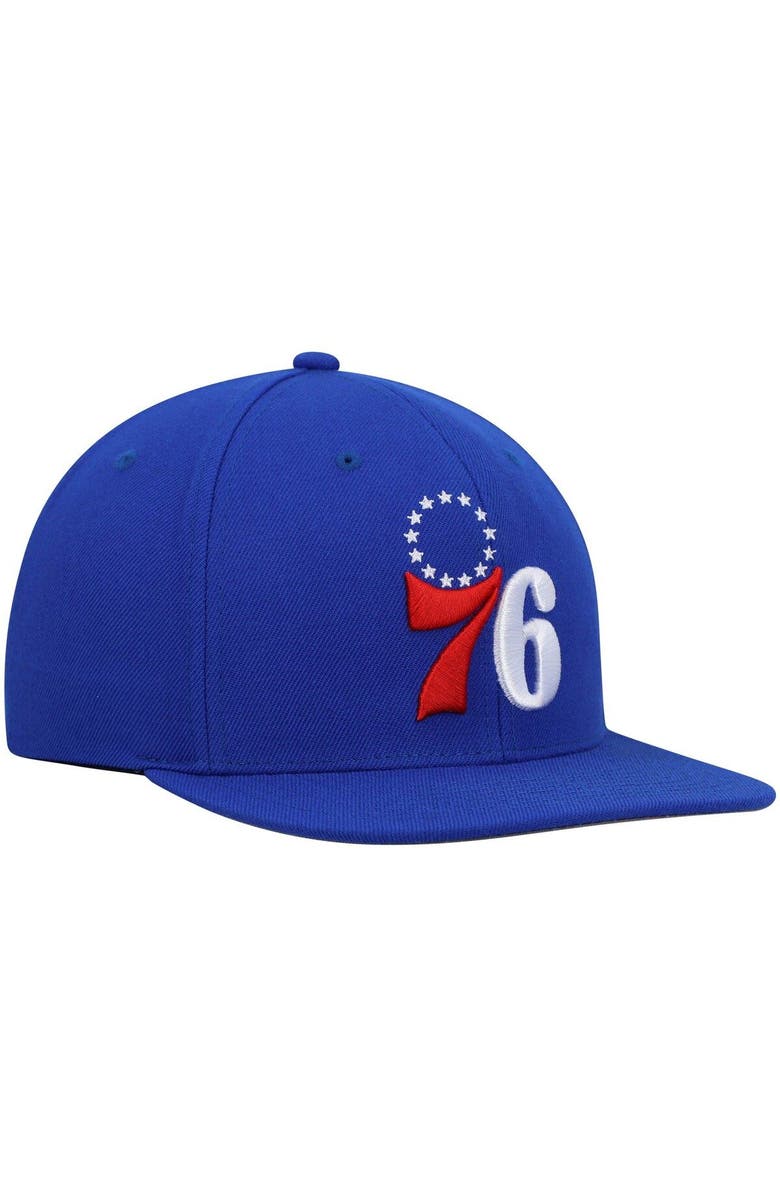 Mitchell & Ness Men's Mitchell & Ness Royal Philadelphia 76ers Ground 2.0 Snapback Hat, Alternate, color, Royal